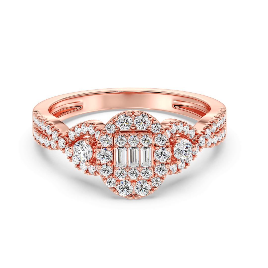 The Alice - Oval Halo Cluster Ring