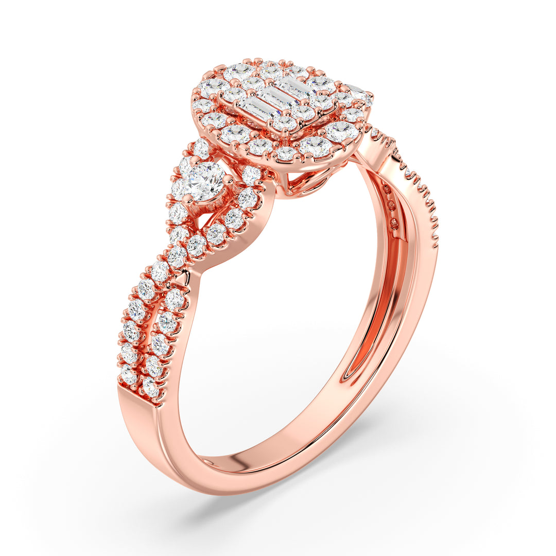 The Alice - Oval Halo Cluster Ring