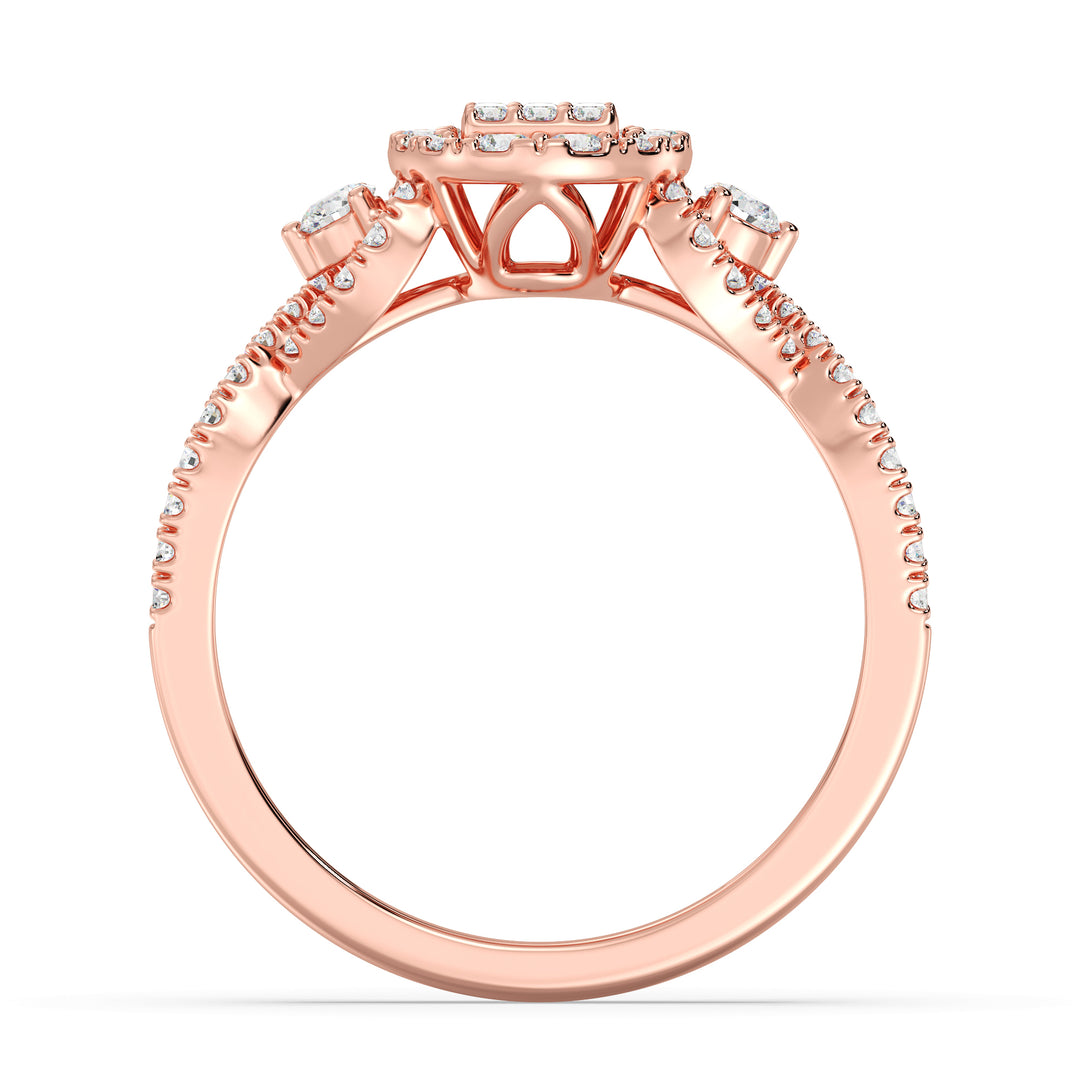 The Alice - Oval Halo Cluster Ring