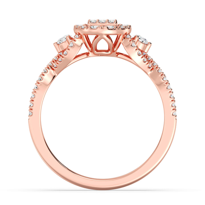 The Alice - Oval Halo Cluster Ring
