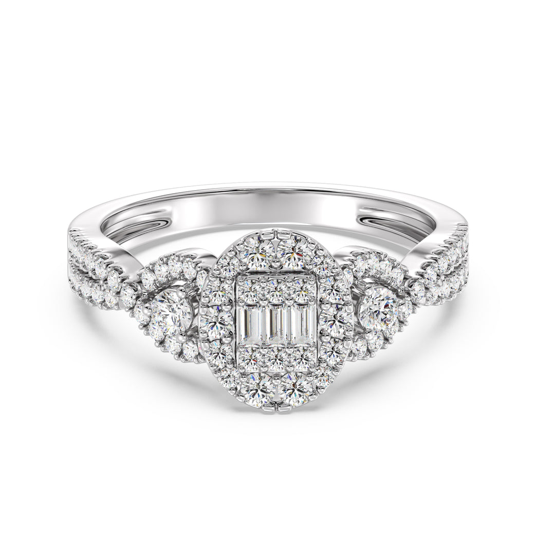The Alice - Oval Halo Cluster Ring