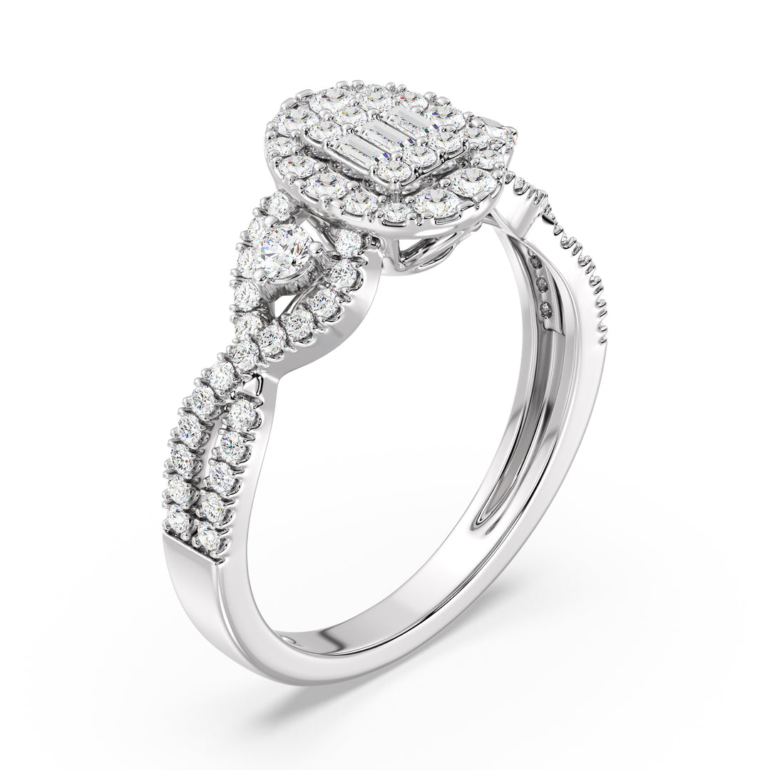 The Alice - Oval Halo Cluster Ring