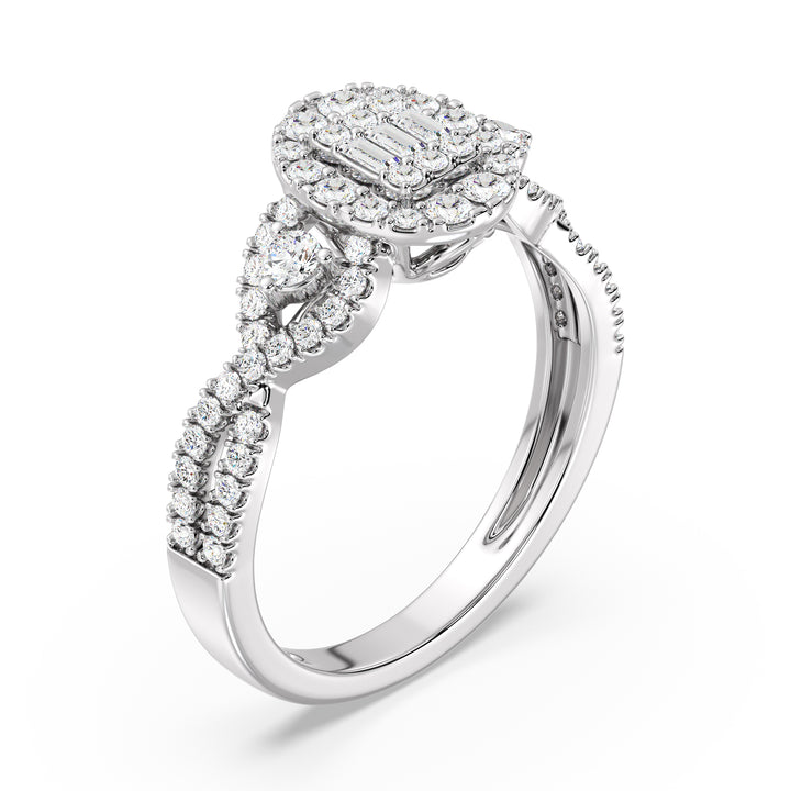 The Alice - Oval Halo Cluster Ring
