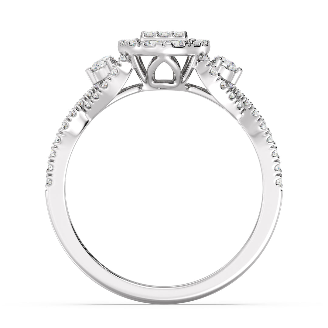 The Alice - Oval Halo Cluster Ring