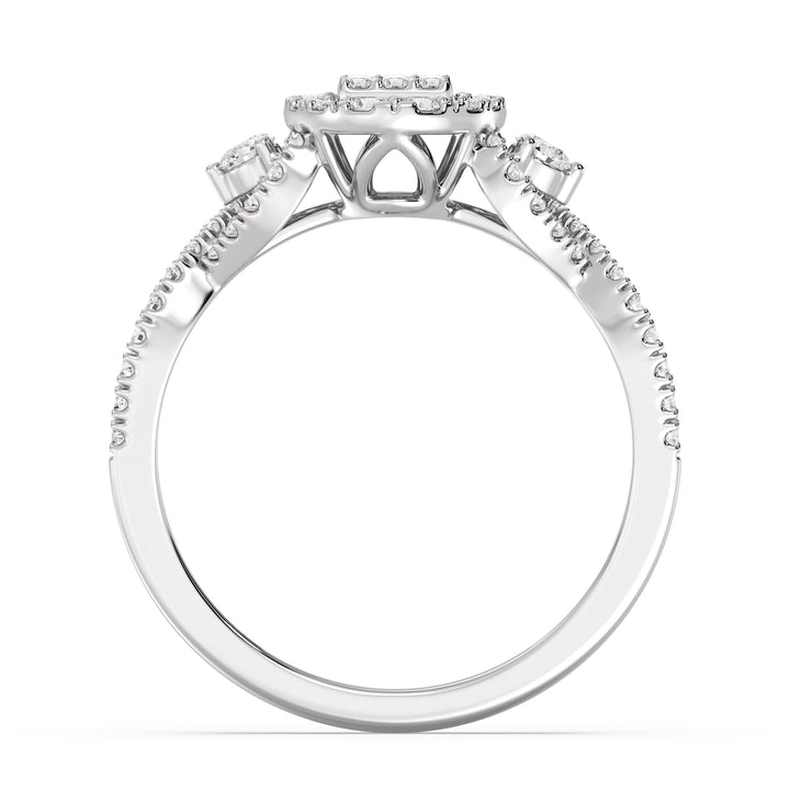 The Alice - Oval Halo Cluster Ring