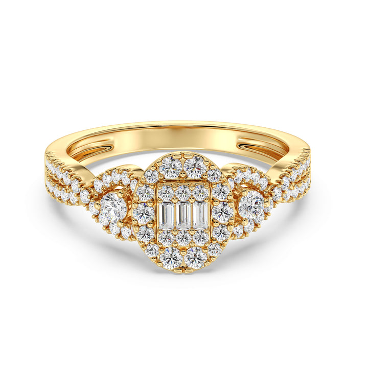 The Alice - Oval Halo Cluster Ring