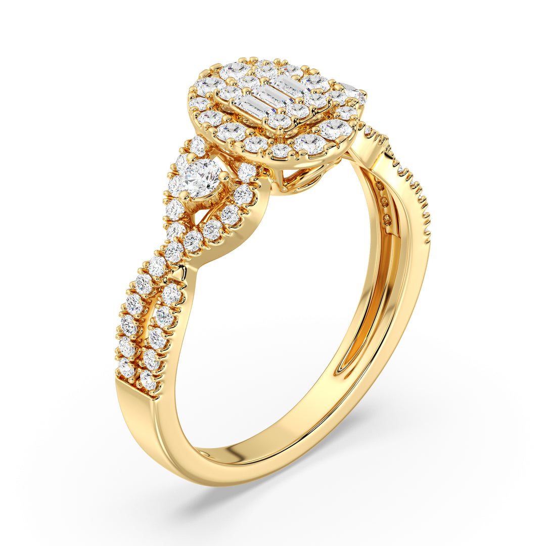 The Alice - Oval Halo Cluster Ring