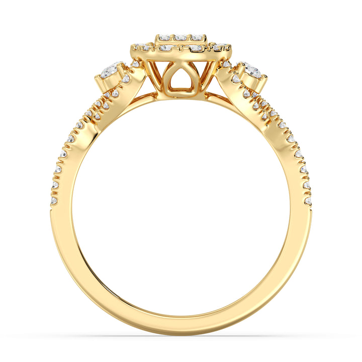 The Alice - Oval Halo Cluster Ring