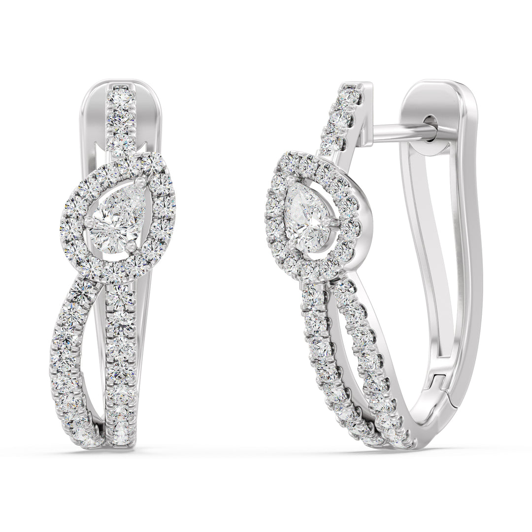 Twisted Hoop Earrings in 18K Gold