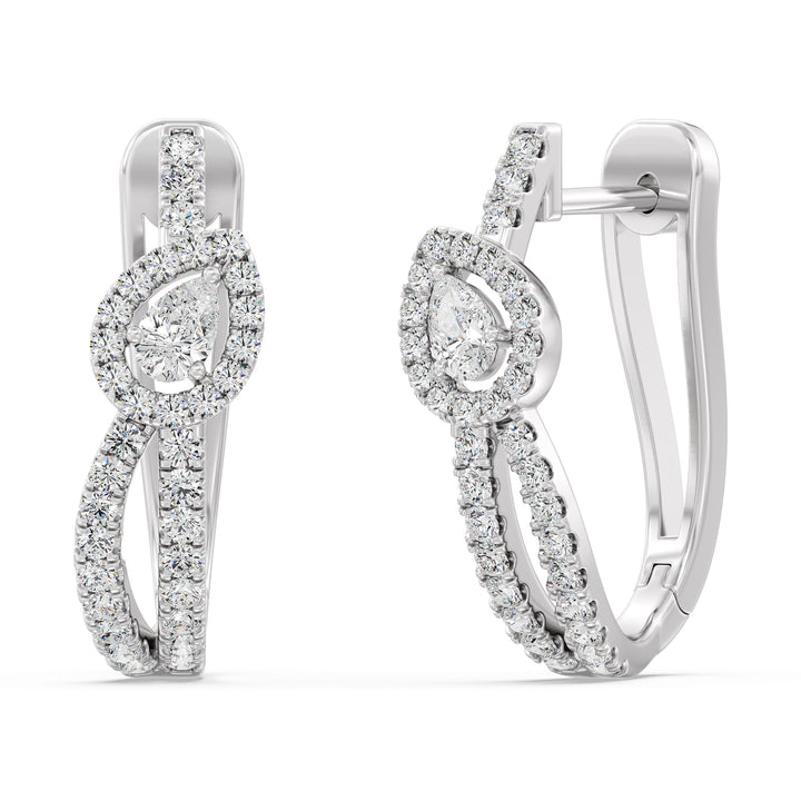 Twisted Hoop Earrings in 18K Gold