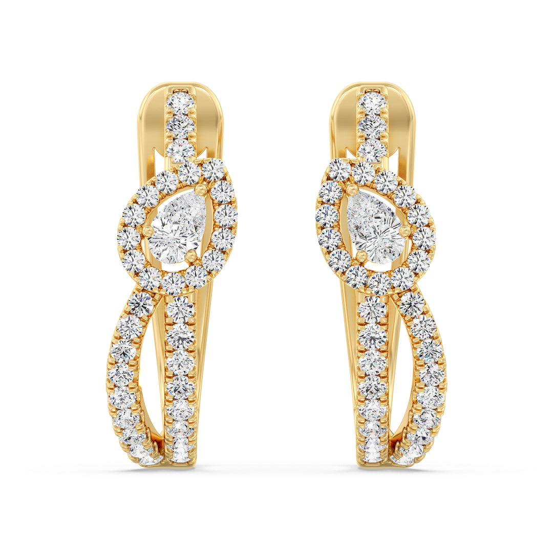 Twisted Hoop Earrings in 18K Gold