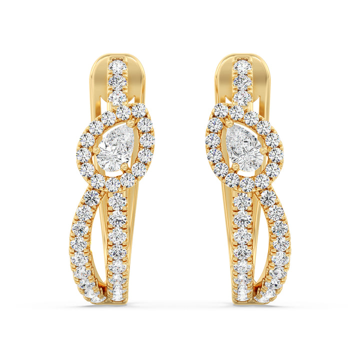 Twisted Hoop Earrings in 18K Gold