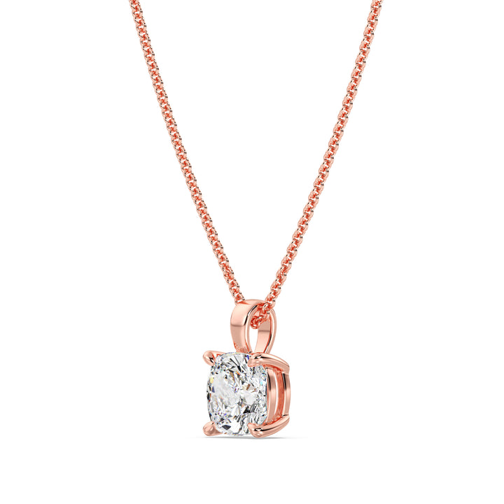 Cushion-Cut Diamond Solitaire Pendant