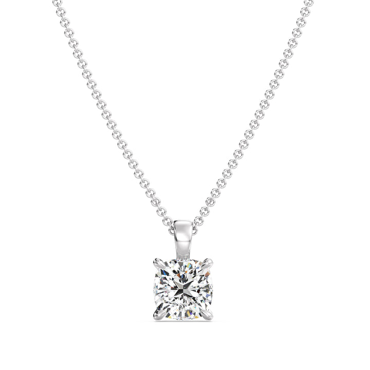 Cushion-Cut Diamond Solitaire Pendant