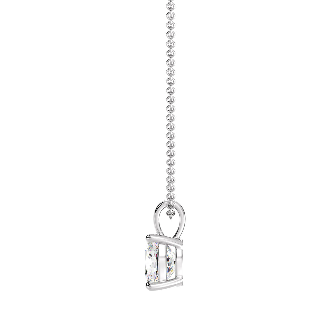 Cushion-Cut Diamond Solitaire Pendant