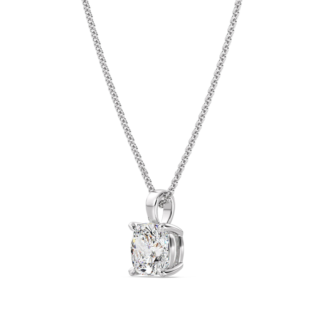 Cushion-Cut Diamond Solitaire Pendant
