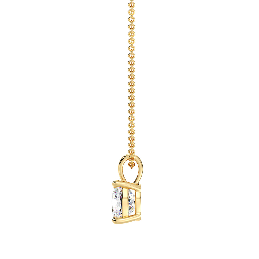Cushion-Cut Lab-Grown Diamond Solitaire Pendant