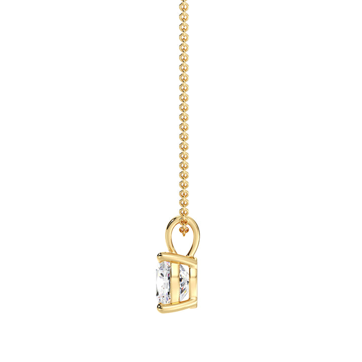 Cushion-Cut Lab-Grown Diamond Solitaire Pendant