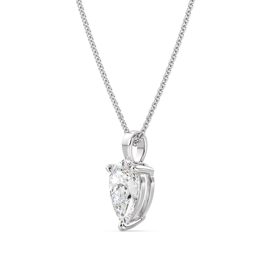 Pear-Cut Lab-Grown Diamond Solitaire Pendant