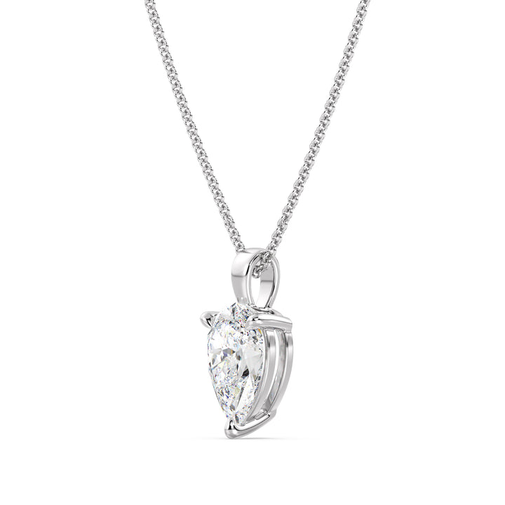 Pear-Cut Lab-Grown Diamond Solitaire Pendant
