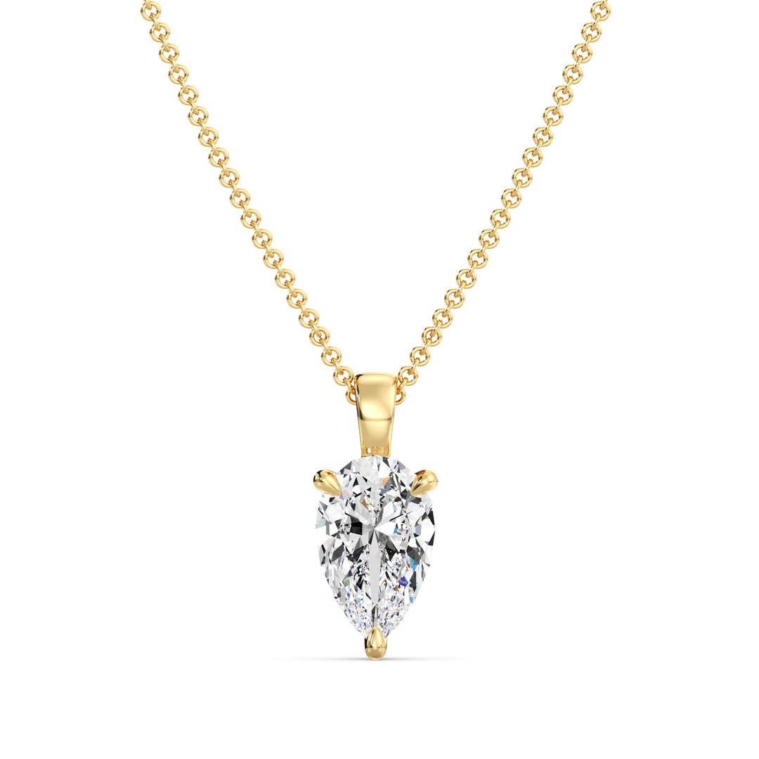 Pear-Cut Lab-Grown Diamond Solitaire Pendant