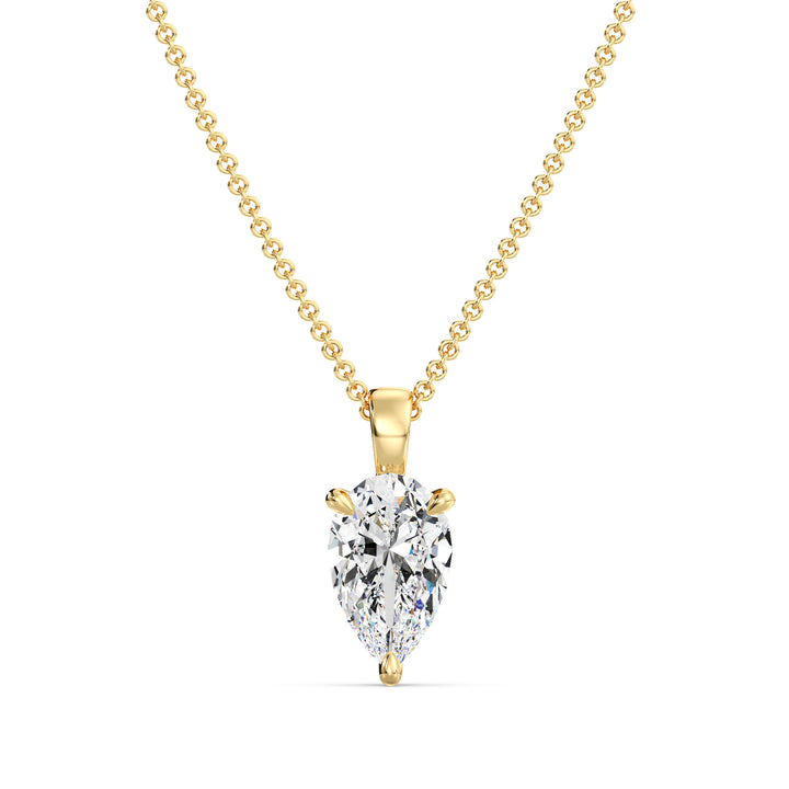 Pear-Cut Lab-Grown Diamond Solitaire Pendant