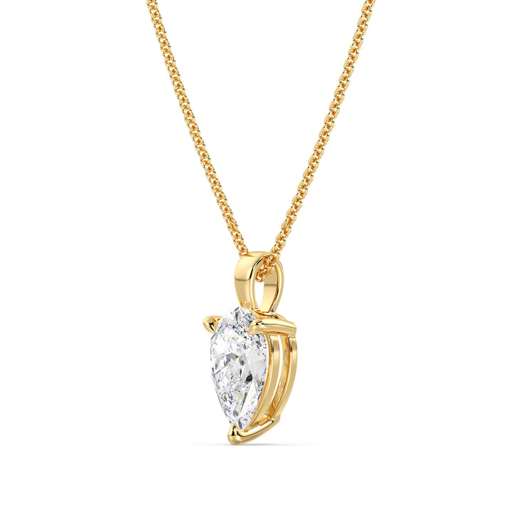 Pear-Cut Lab-Grown Diamond Solitaire Pendant