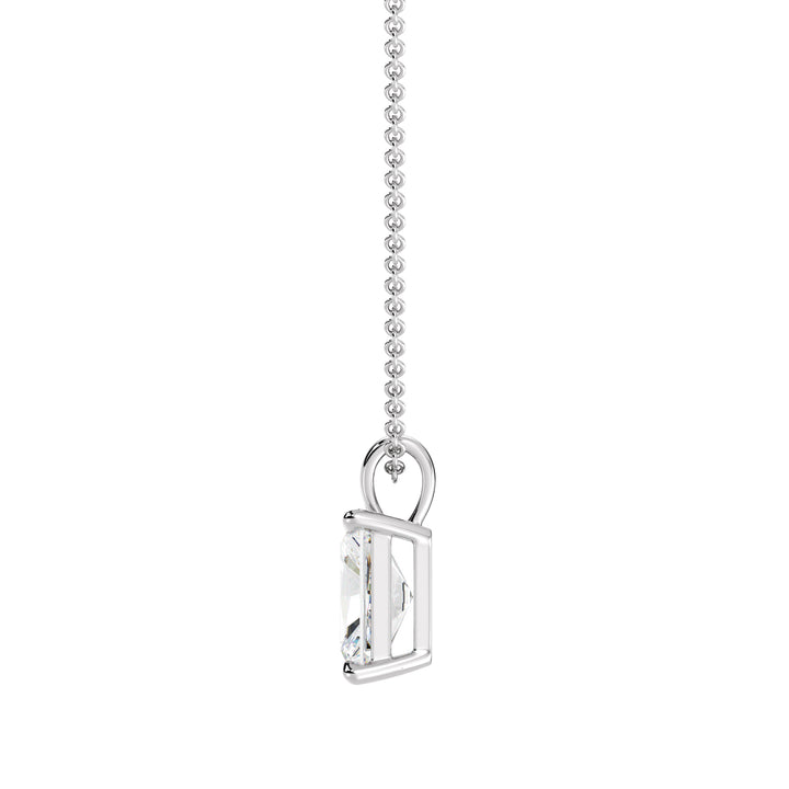 Radiant-Cut Lab-Grown Diamond Solitaire Pendant