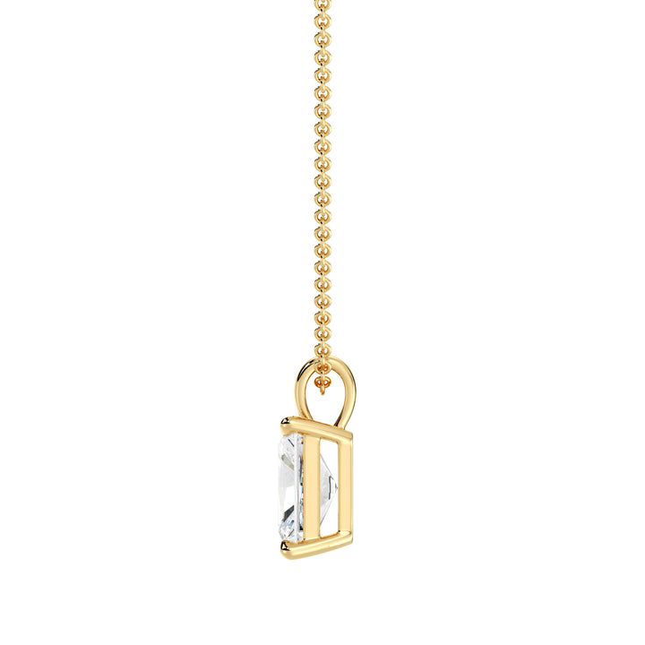 Radiant-Cut Lab-Grown Diamond Solitaire Pendant