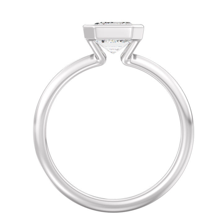 The Estelle Ring - Emerald Cut Bezel Solitaire