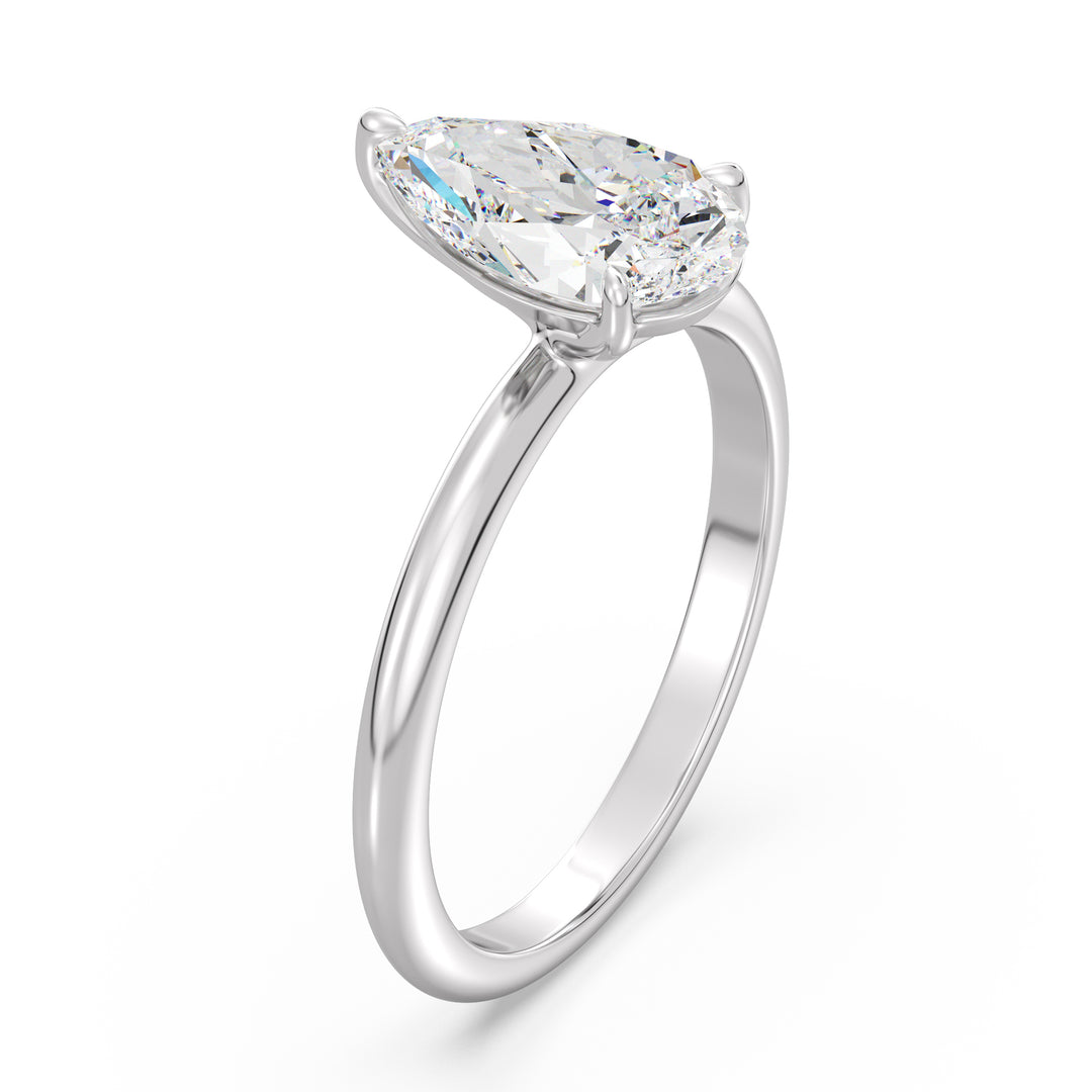 The Delilah Ring - Pear Solitaire