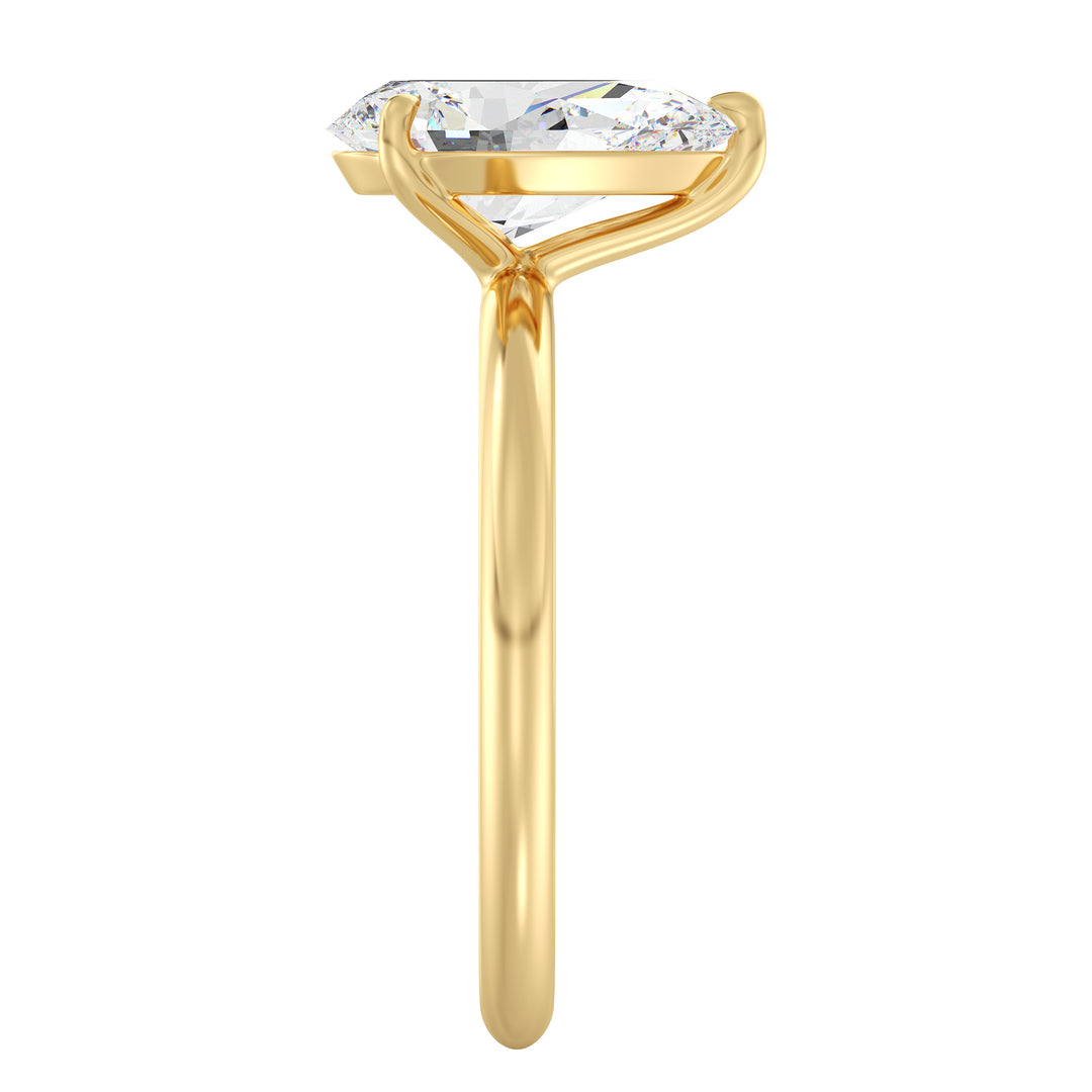 The Delilah Ring - Pear Solitaire