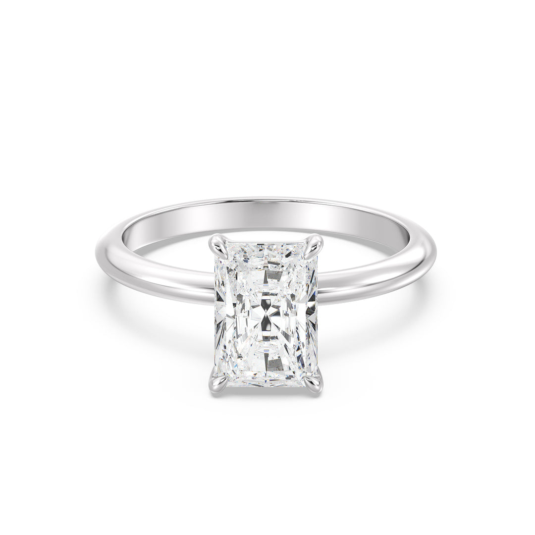 Radiant-Cut Lab-Grown Diamond Solitaire Engagement Ring