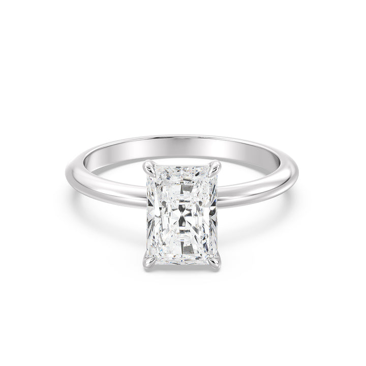 Radiant-Cut Lab-Grown Diamond Solitaire Engagement Ring