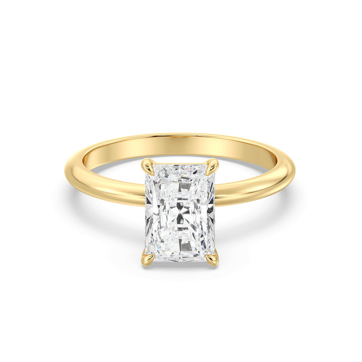 Radiant-Cut Lab-Grown Diamond Solitaire Engagement Ring