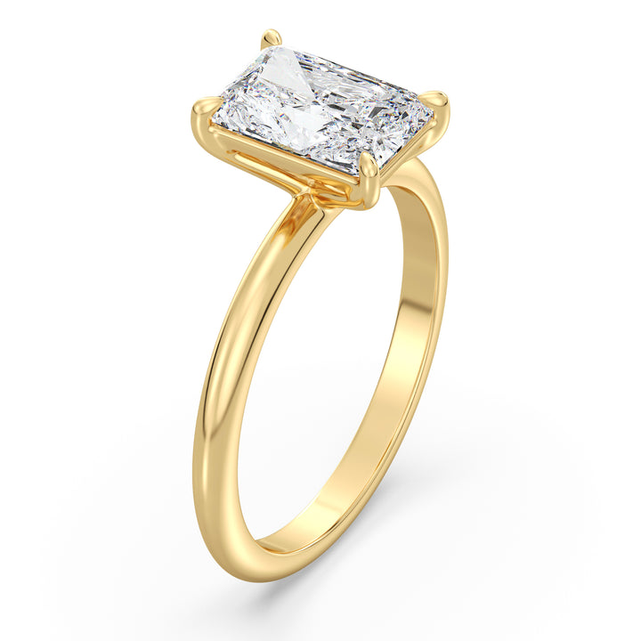 Radiant-Cut Lab-Grown Diamond Solitaire Engagement Ring