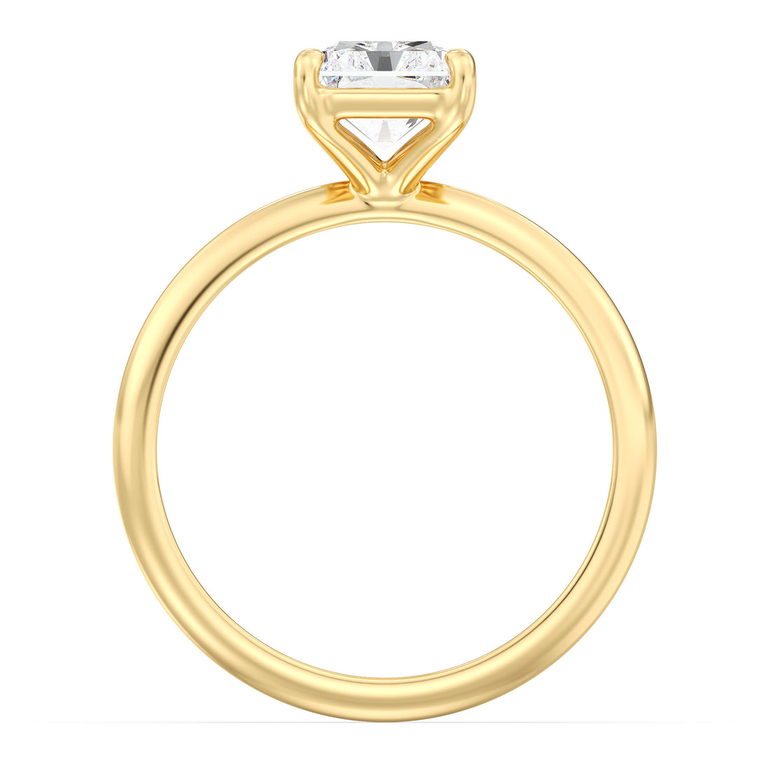 Radiant-Cut Lab-Grown Diamond Solitaire Engagement Ring