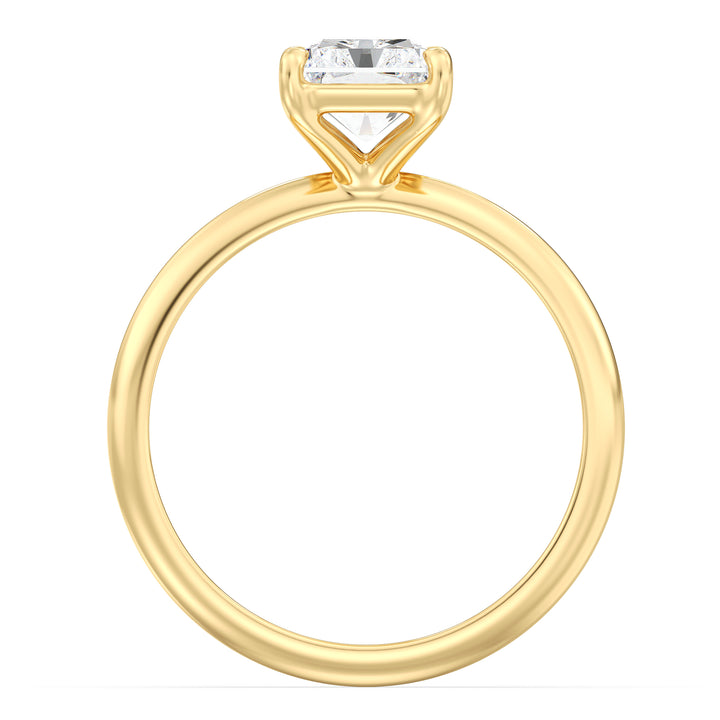 Radiant-Cut Lab-Grown Diamond Solitaire Engagement Ring