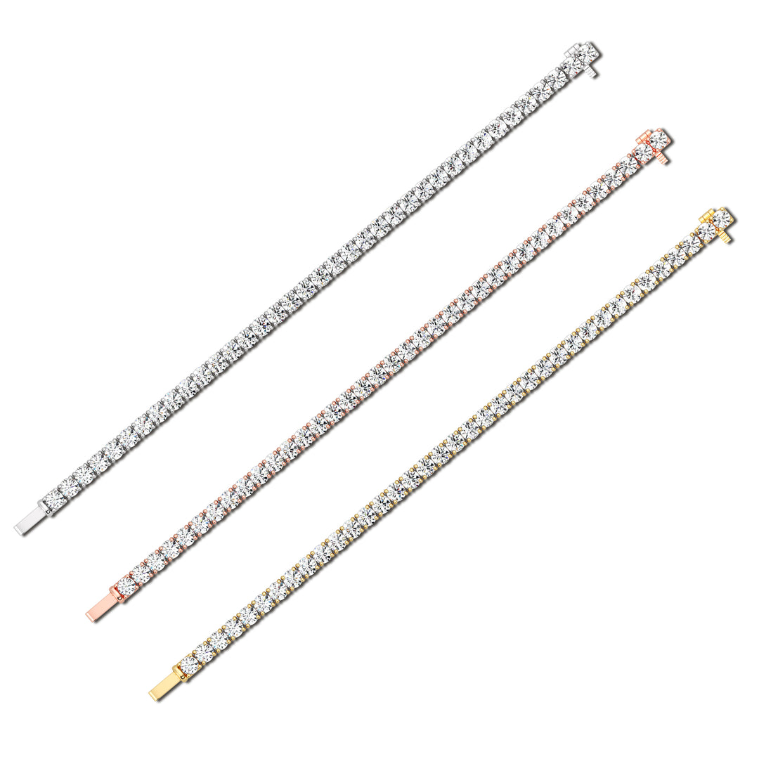 Elegant Round-Cut Diamond Tennis Bracelet