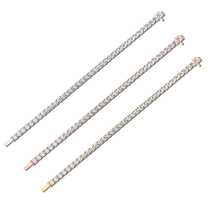 Elegant Round-Cut Diamond Tennis Bracelet