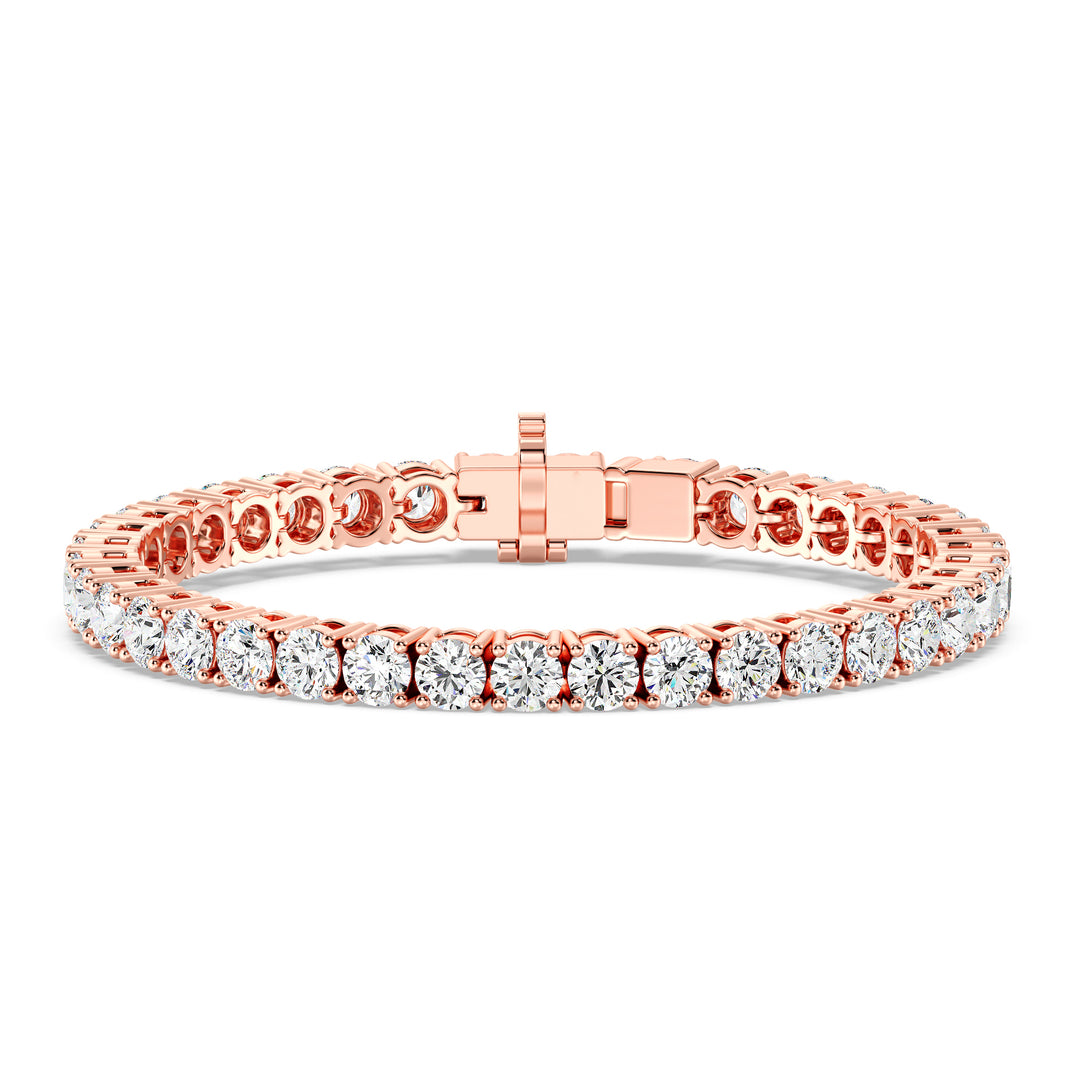 Elegant Round-Cut Diamond Tennis Bracelet