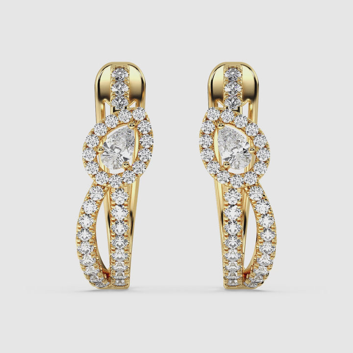 Twisted Hoop Earrings in 18K Gold